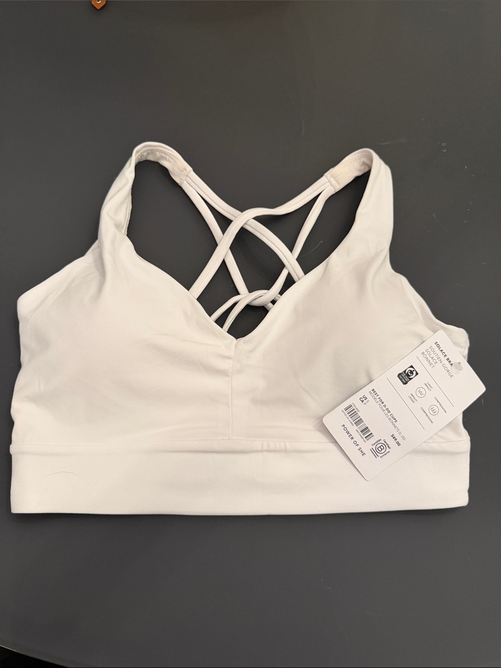 Athleta White Strappy Sports Bra
